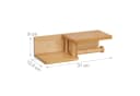 relaxdays Toilettenpapierhalter Bambus 2 Ablagen Modern Bild 4
