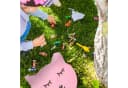 relaxdays Katzen Pinata mit Stab und Maske Rosa Bild 3