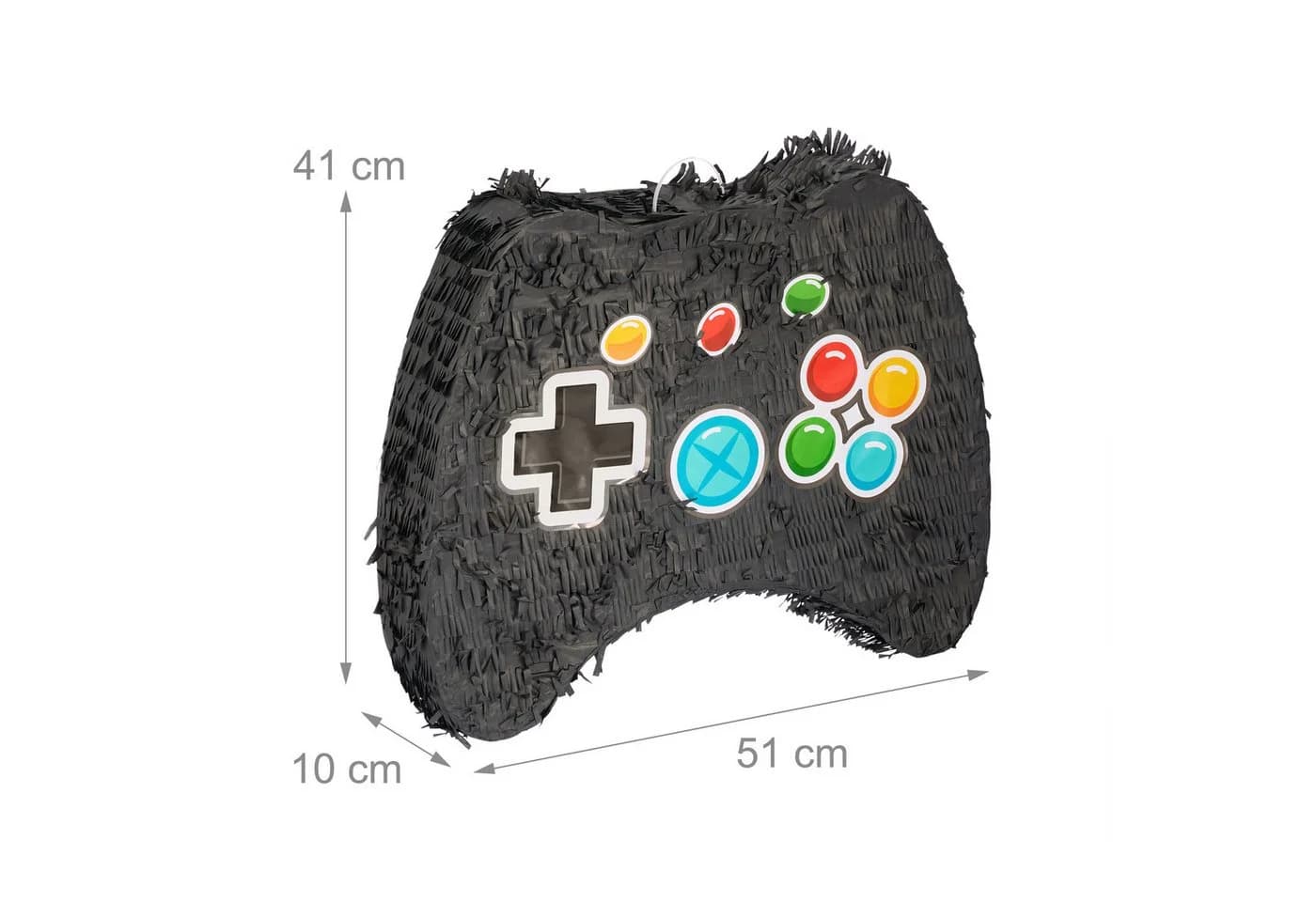 relaxdays Pinata Set Controller mit Stab und Maske Bunt - Bild 4