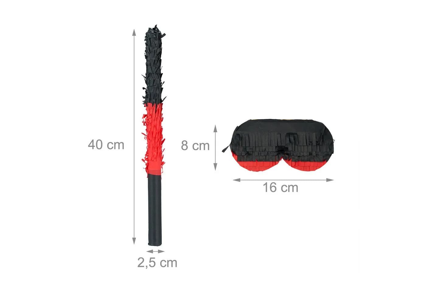 relaxdays Pinata Set Controller mit Stab und Maske Bunt - Bild 5