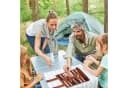 relaxdays Backgammon Spiel zum Aufrollen Strategiespiel Rotbraun Bild 3
