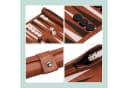 relaxdays Backgammon Spiel zum Aufrollen Strategiespiel Rotbraun Bild 5
