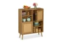 relaxdays Sideboard Rattan Türen Holzoptik Bild 2