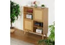 relaxdays Sideboard Rattan Türen Holzoptik Bild 3