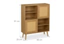 relaxdays Sideboard Rattan Türen Holzoptik Bild 4