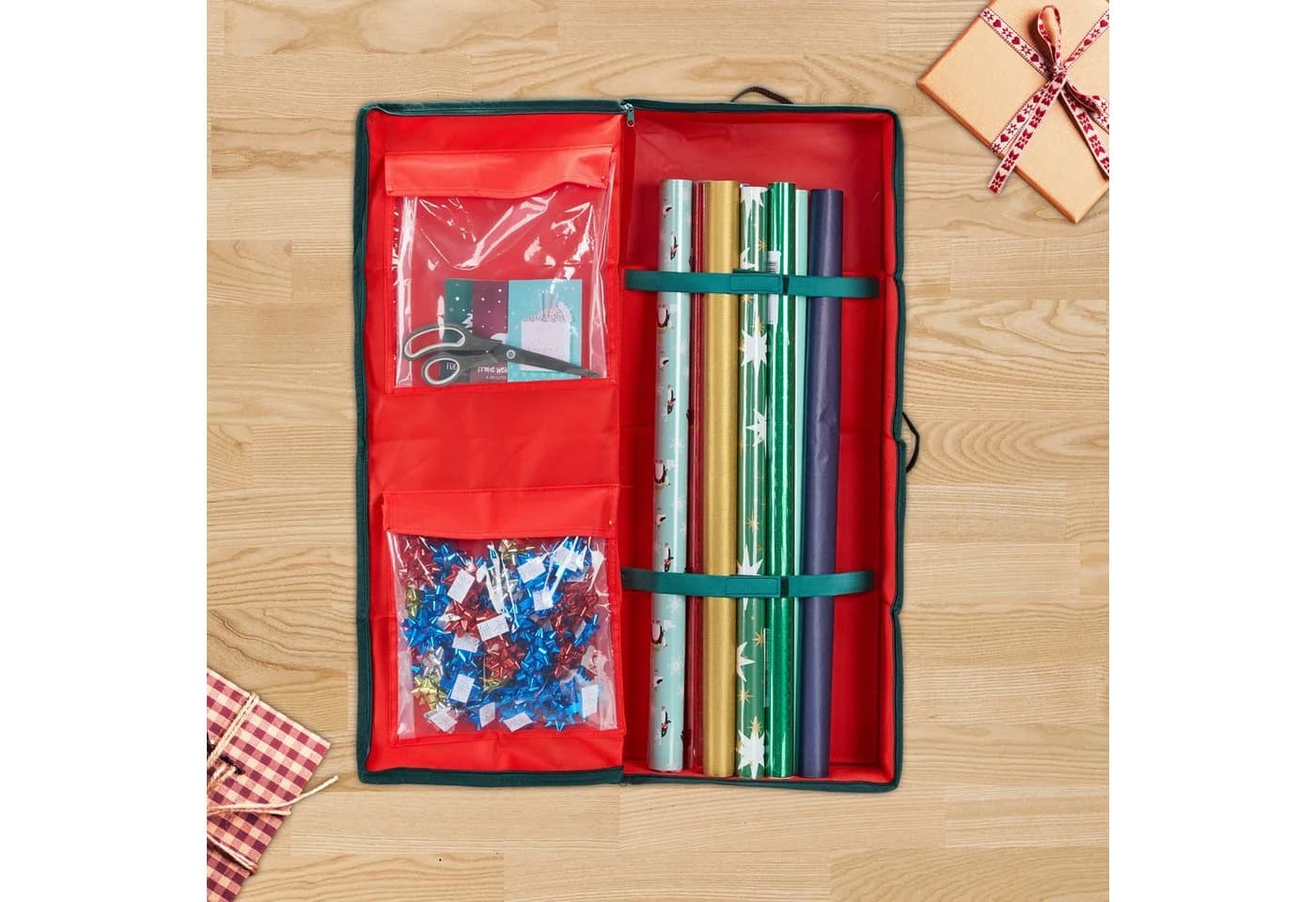 RELAXDAYS Aufbewahrungsbox Rote Geschenkpapier Organizer - Bild 3