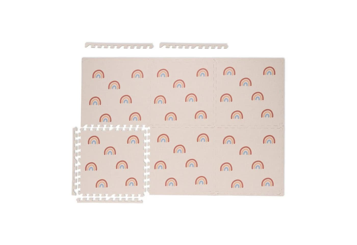 relaxdays Spielmatte Puzzlematte Regenbogen Rosa 6er Set - Bild 2
