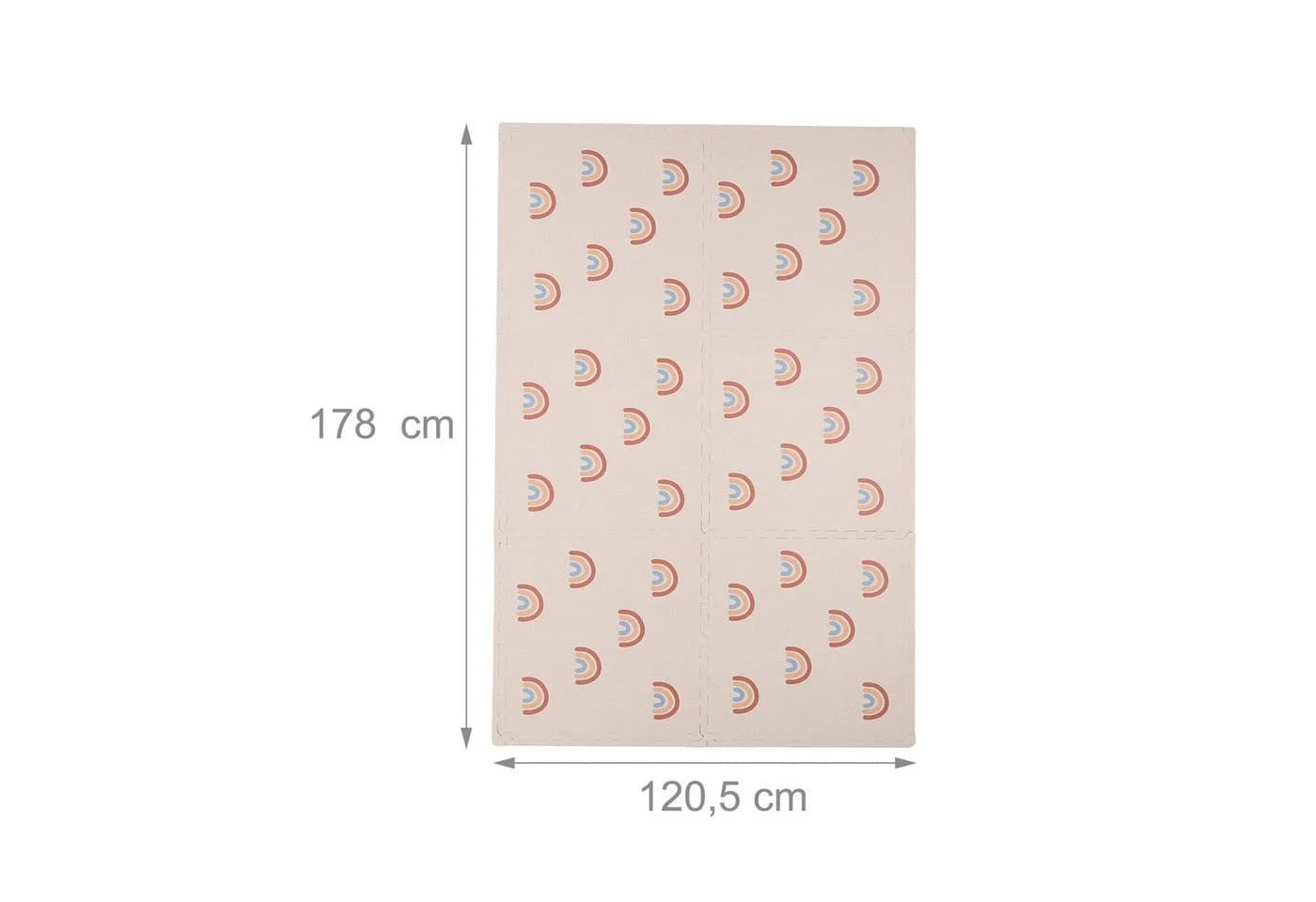 relaxdays Spielmatte Puzzlematte Regenbogen Rosa 6er Set - Bild 4