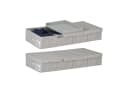 relaxdays Unterbettkommode mit Deckel 2er Set Grau Faltbar Bild 2