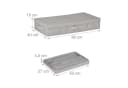 relaxdays Unterbettkommode mit Deckel 2er Set Grau Faltbar Bild 4