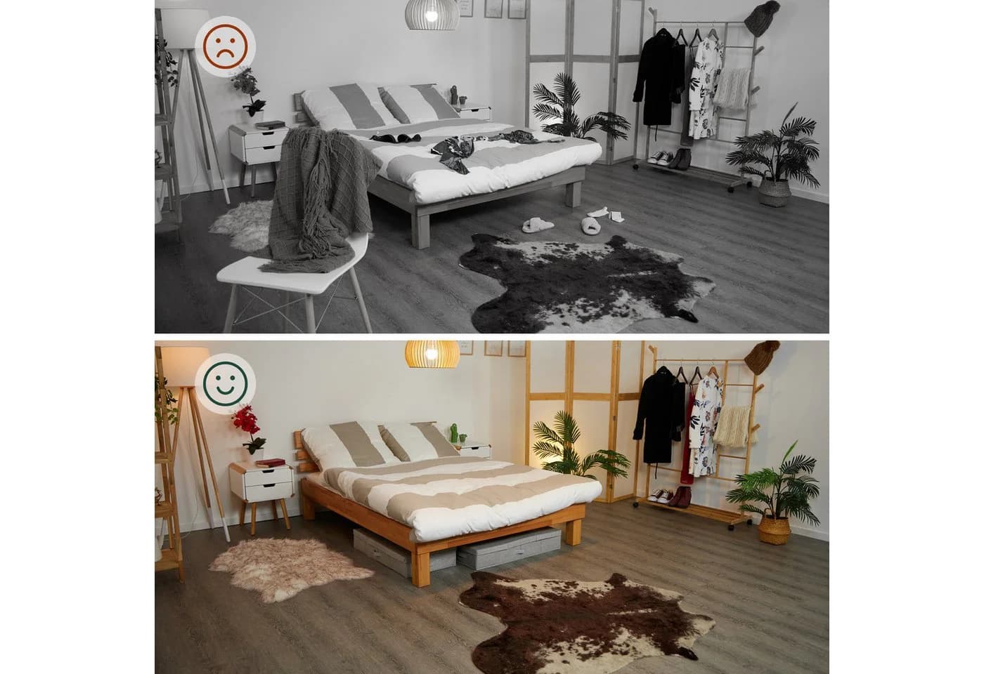 relaxdays Unterbettkommode mit Deckel 2er Set Grau Faltbar - Bild 5