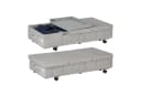 relaxdays Unterbettkommode mit Rollen 2er Set Grau/Schwarz Bild 2