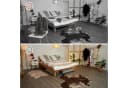 relaxdays Unterbettkommode mit Rollen 2er Set Grau/Schwarz Bild 5