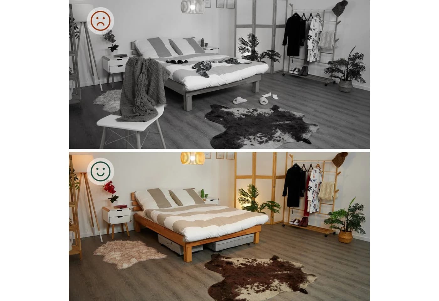 relaxdays Unterbettkommode mit Rollen 2er Set Grau/Schwarz - Bild 5