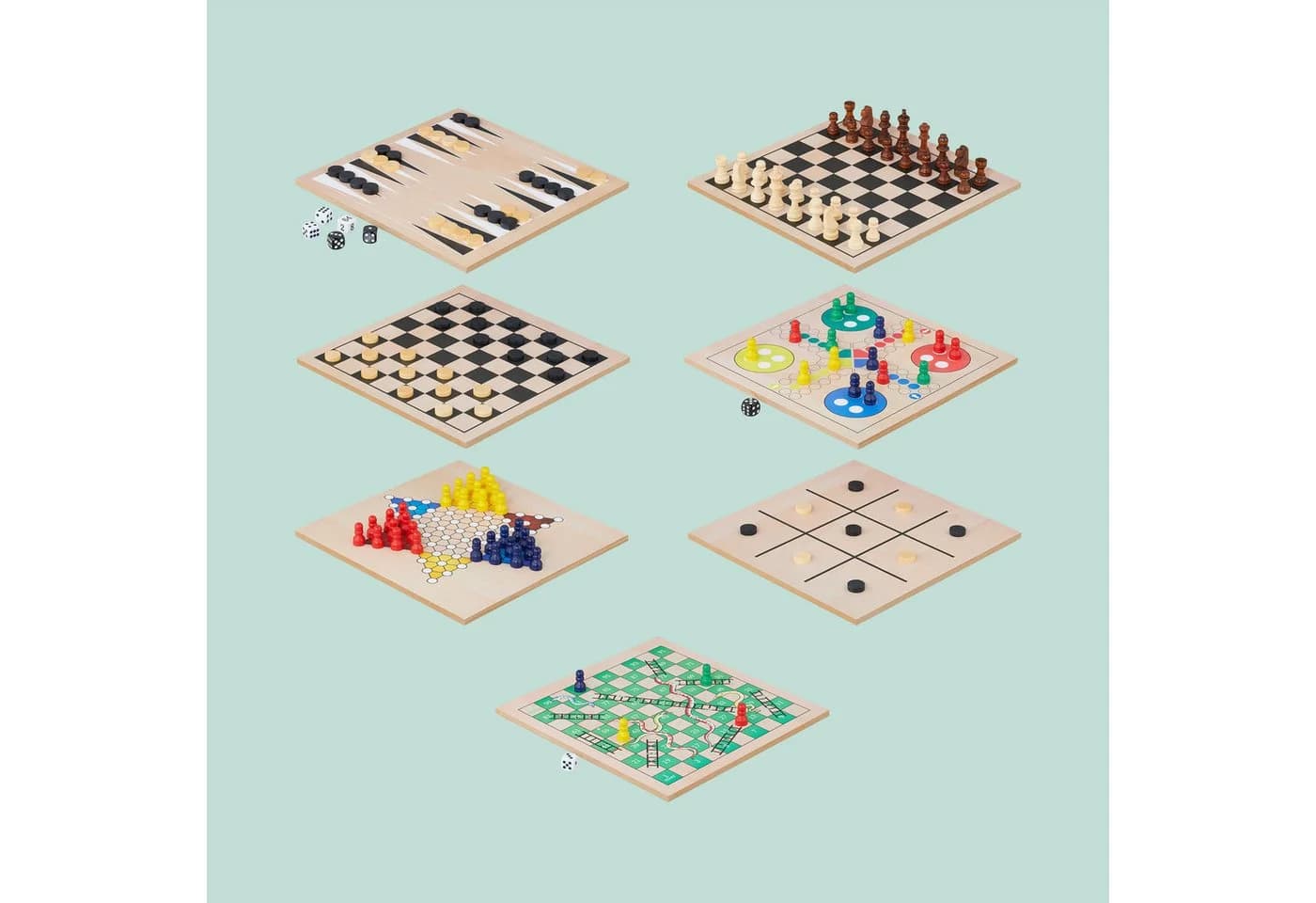 relaxdays Spielesammlung mit 7 Brettspielen - Bild 5