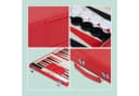 relaxdays Backgammon Koffer Rot - Strategiespiel mit Lederoptik Bild 5