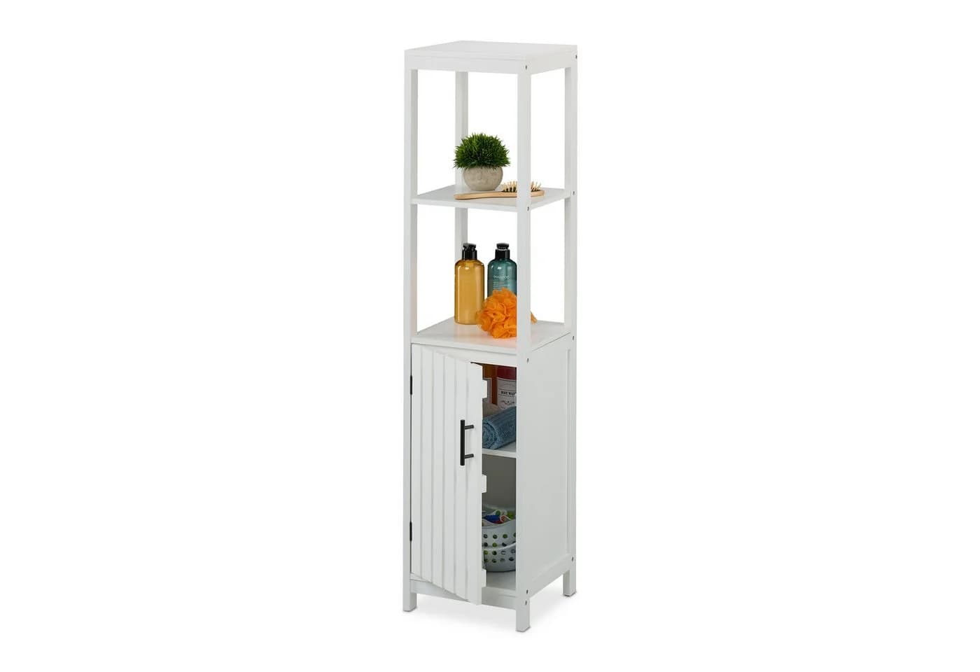 relaxdays Weißer Badezimmerschrank Midischrank - Bild 2