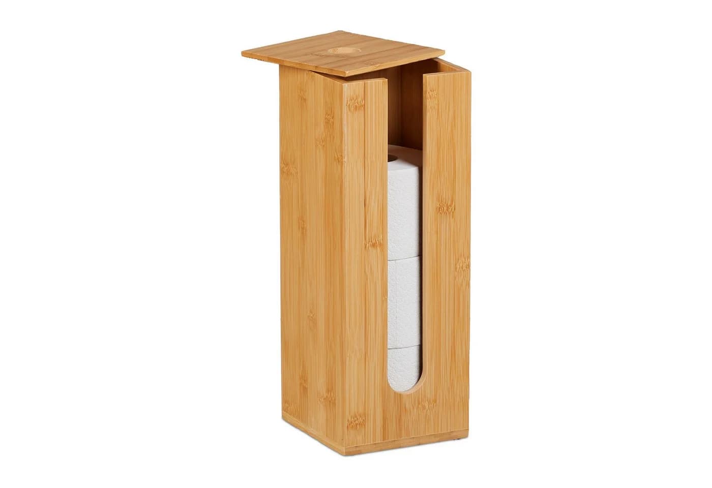 relaxdays Toiletten-Ersatzrollenhalter Bambus 4 Rollen - Bild 2