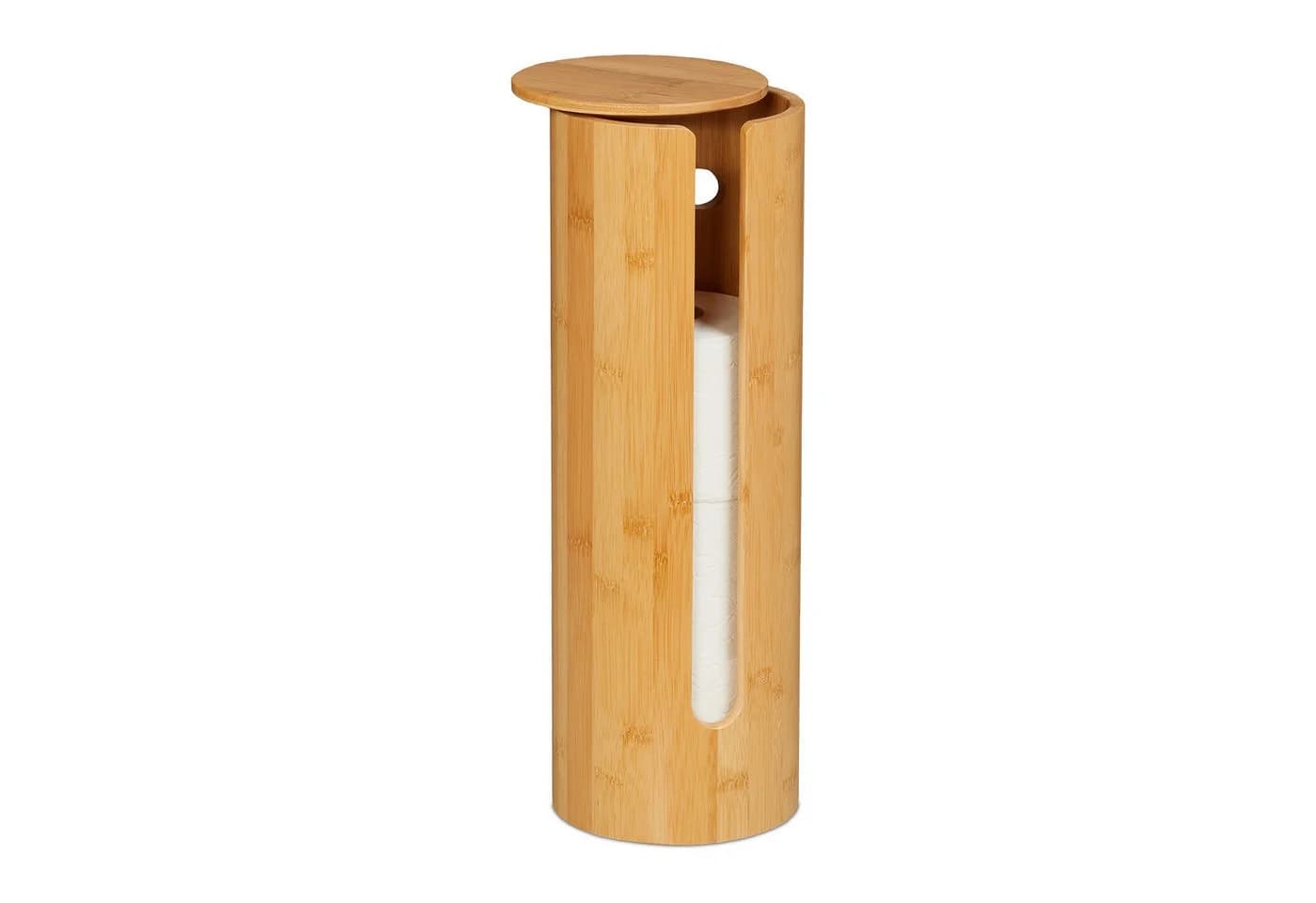 relaxdays Toiletten-Ersatzrollenhalter Bambus - Bild 2