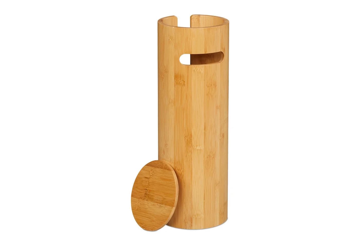 relaxdays Toiletten-Ersatzrollenhalter Bambus - Bild 5
