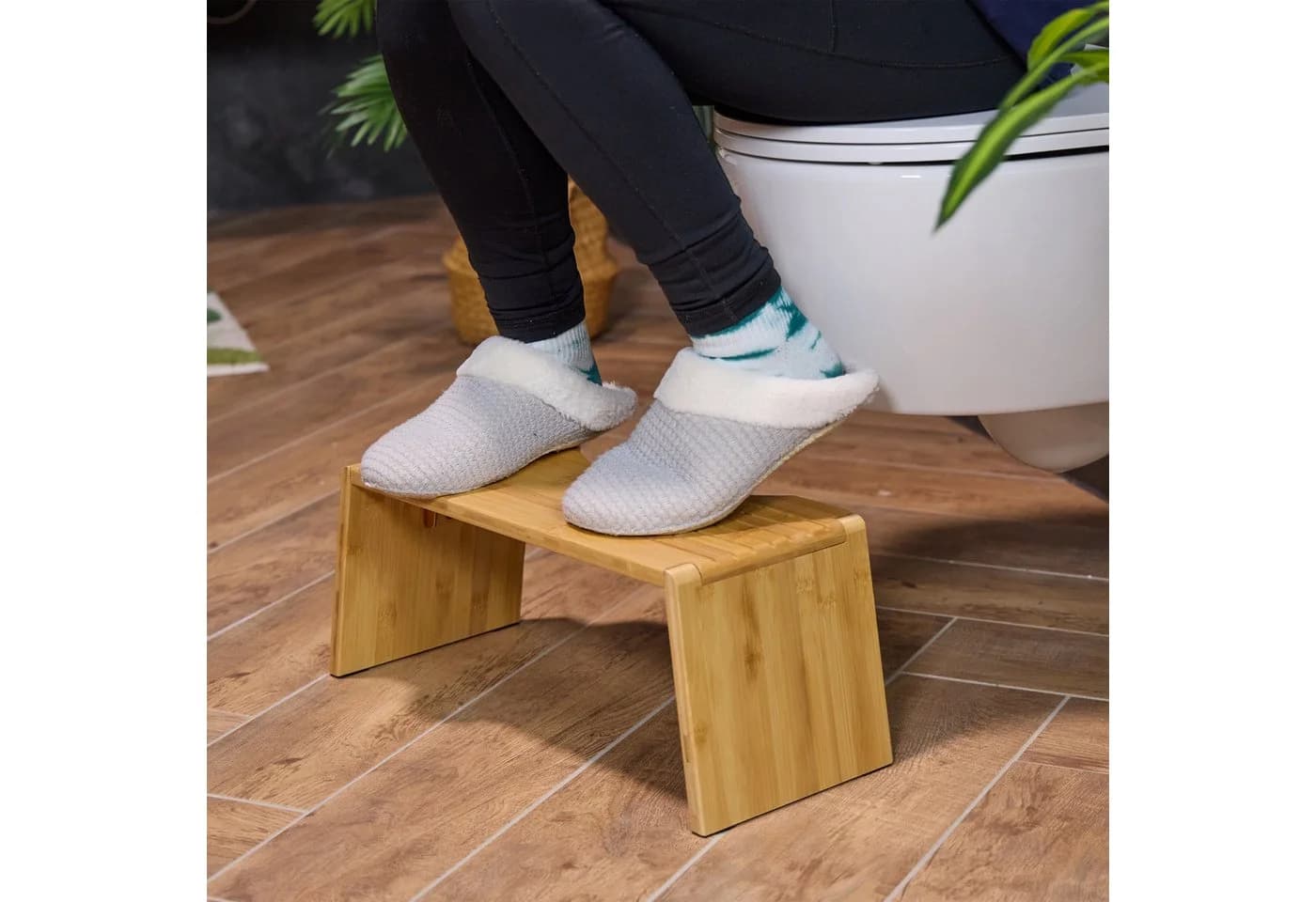 relaxdays Badhocker Klappbar Bambus Natur