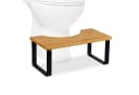 relaxdays Toilettenhocker Bambus & Metall Bild 2