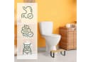 relaxdays Toilettenhocker Bambus & Metall Bild 3