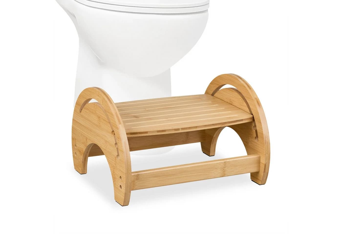 RELAXDAYS Verstellbarer Toilettenhocker aus Bambus Natur - Bild 2