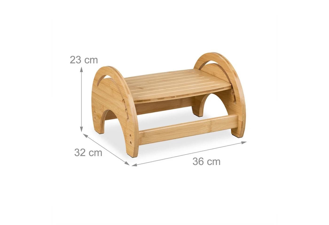 RELAXDAYS Verstellbarer Toilettenhocker aus Bambus Natur - Bild 4