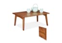 relaxdays Couchtisch klappbar Bambus Walnussholzoptik Bild 2