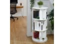 relaxdays Drehbares Bücherregal Rund Weiß Bild 1