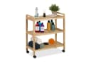 RELAXDAYS Badregal Holz mit Rollen - 3 Ablagen Bild 2