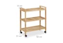 RELAXDAYS Badregal Holz mit Rollen - 3 Ablagen Bild 4