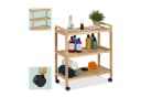 RELAXDAYS Badregal Holz mit Rollen - 3 Ablagen Bild 5
