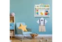 relaxdays Kinderregal Weiß mit 5 Fächern und 3 Haken Bild 1
