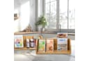 relaxdays Tee Organizer 12 Fächer Bambus Stapelbar Bild 1