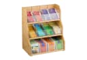 relaxdays Tee Organizer 12 Fächer Bambus Stapelbar Bild 2