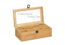 relaxdays Bambus Teebox mit 10 Fächern & Sichtfenster Bild 5
