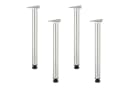 relaxdays Tischbein 4er Set Silber Edelstahl Bild 2