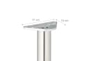 relaxdays Tischbein 4er Set Silber Edelstahl Bild 5