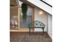 relaxdays Gartenbank Rosen antik Schwarz/Grün Aluminium Bild 1