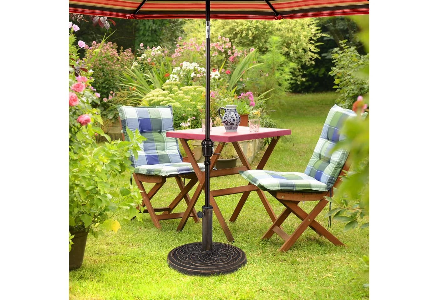relaxdays Schirmhalter Schirmständer Sonnenschirm Vintage