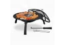relaxdays Feuerschale mit Grillrost Schwarz Bild 2