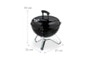 relaxdays Tragbarer Kugelgrill Schwarz Silber Holzkohlegrill Bild 4