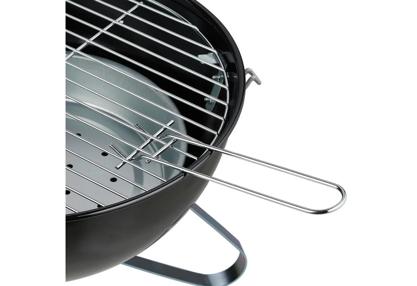 relaxdays Tragbarer Kugelgrill Schwarz Silber Holzkohlegrill - Bild 5