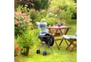 relaxdays Kugelgrill mit Rollen Schwarz Silber Bild 1