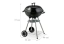 relaxdays Kugelgrill mit Rollen Schwarz Silber Bild 4