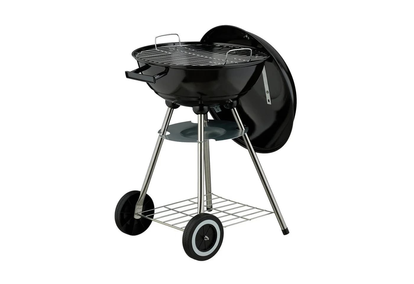 relaxdays Kugelgrill mit Rollen Schwarz Silber - Bild 5
