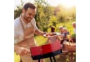 relaxdays Holzkohlegrill 42 cm mit Rollen Schwarz/Rot Bild 1