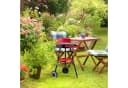 relaxdays Holzkohlegrill 42 cm mit Rollen Schwarz/Rot Bild 3